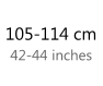 105 - 114 cm   42 - 44 inches