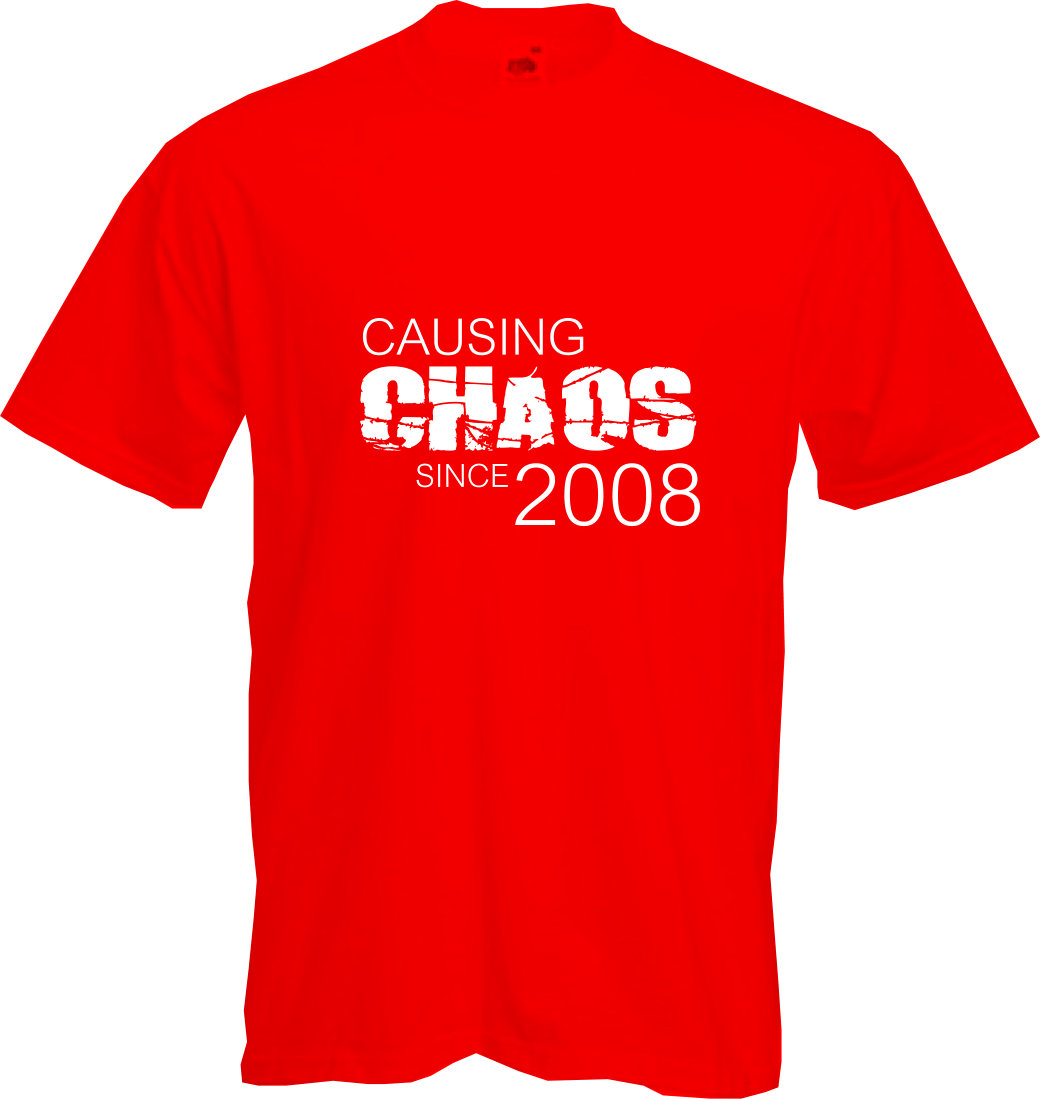 ALTRA CAUSING CHAOS 2006 T Shirt 18° COMPLEANNO (2024) Divertimento Regalo NUOVA