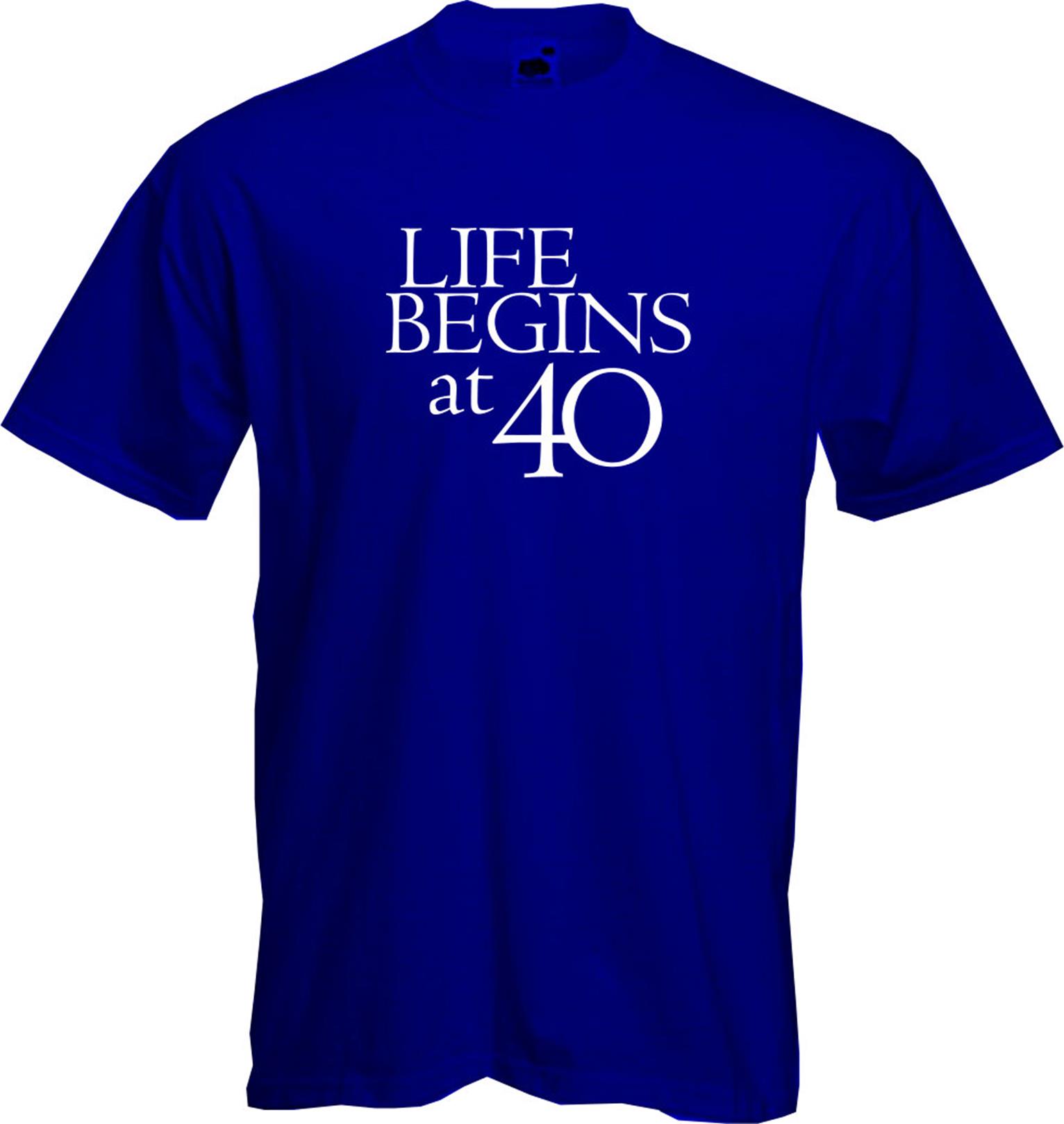 ALTRA LIFE BEGINS AT 40 T Shirt 40th BIRTHDAY Fun Present Gift Quality NEW