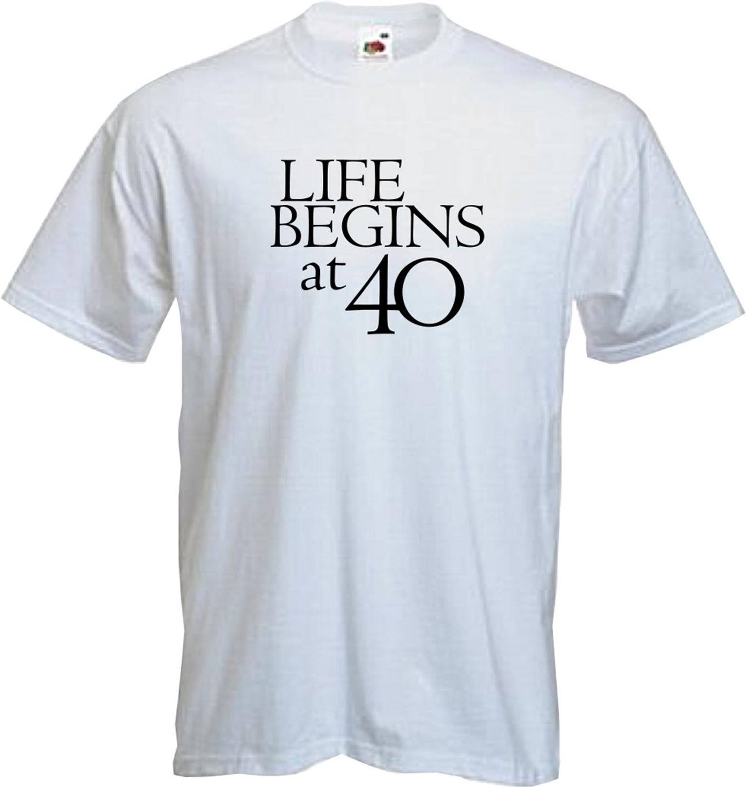 ALTRA LIFE BEGINS AT 40 T Shirt 40th BIRTHDAY Fun Present Gift Quality NEW